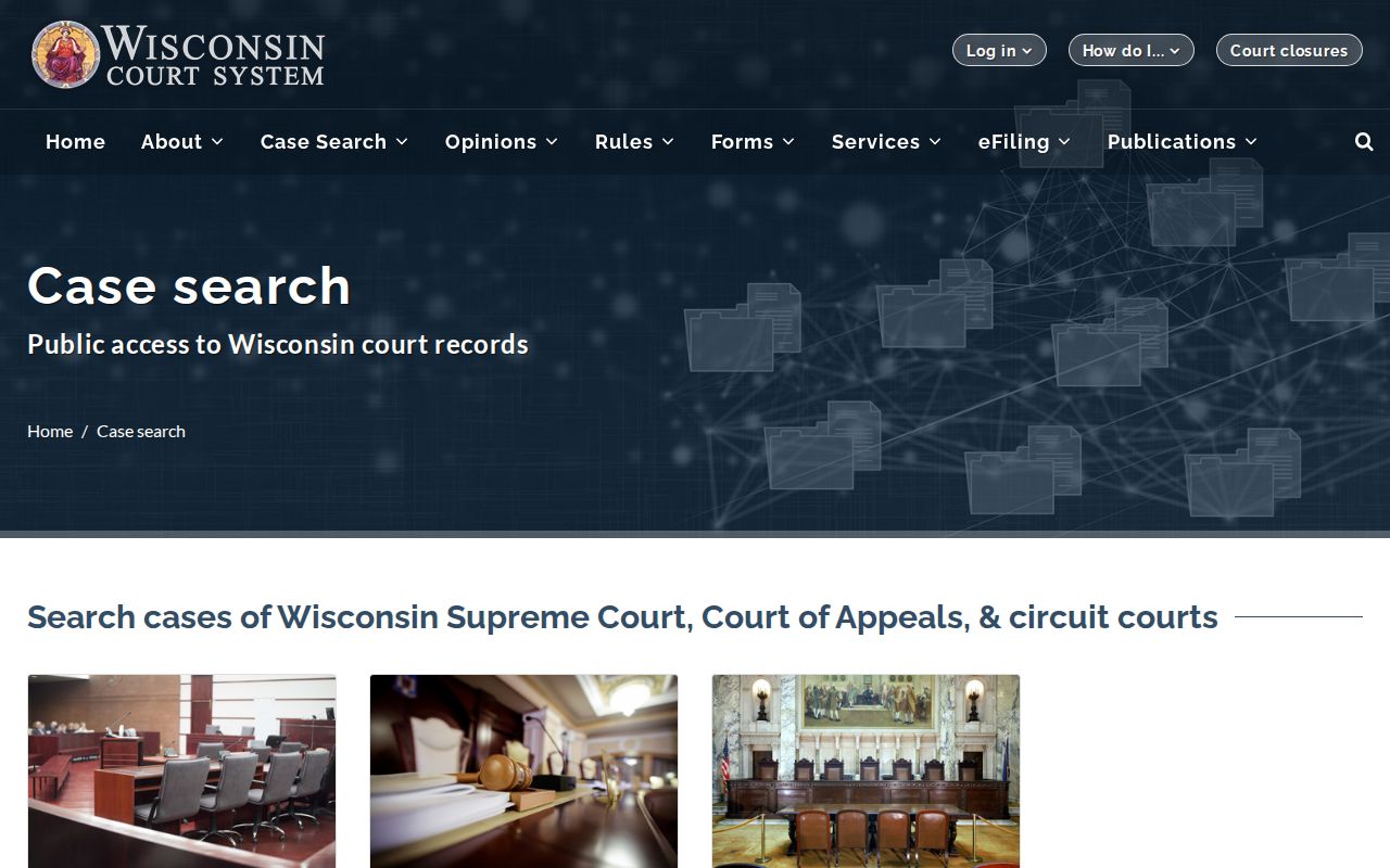 Official entry for Forest County case search systems