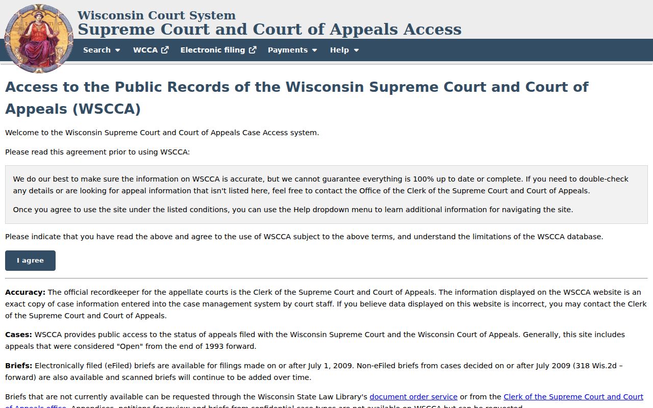 Forest County case search route for Wisconsin appeals